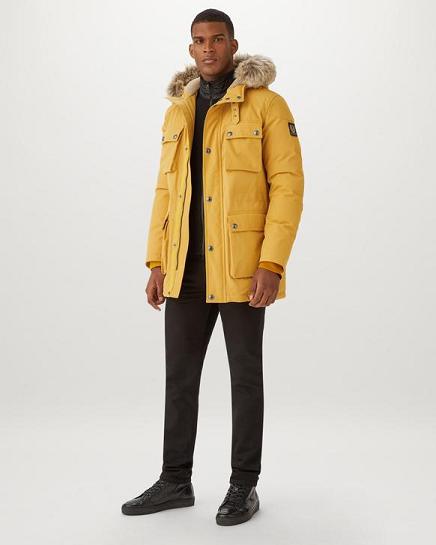 Parka Belstaff Homme Pathmaster Jaune Nylon France BH8617304